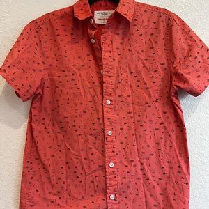 Urban Pipeline Awesomely Soft Orange Aztec Short Sleeve Men's Shirt‎